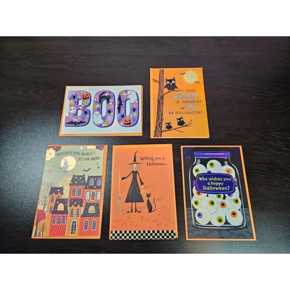 Hallmark Halloween Greeting Cards Set of 5